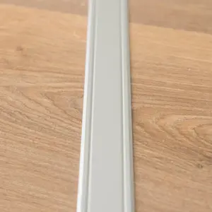 Flat self-adhesive anodised aluminium door floor edging bar strip trim threshold 930 x 30mm a02 silver