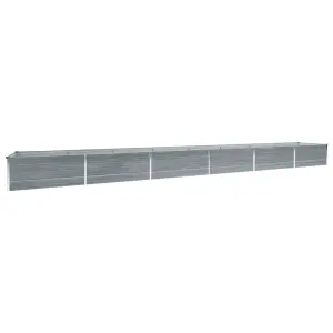 Berkfield Garden Raised Bed Galvanised Steel 600x80x45 cm Grey