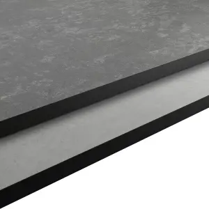 GoodHome 12mm Nepeta Matt Grey Mineral effect Paper & resin Square edge Kitchen Worktop, (L)2000mm