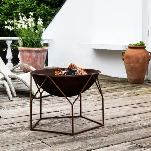 Outdoor Buckingham Firebowl Rust Iron H51cm W70Cm