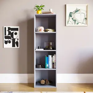 Gerardi Standard Bookcase Grey / 106 cm H x 32 cm W