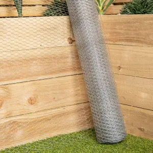 10m x 90cm x 13mm Galvanised Metal Chicken Garden Wire Netting or Fencing