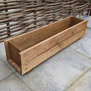 90cm Pine Wooden Planter Flower Trough