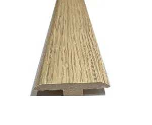 Laminate Wood Flooring MDF T Bar Threshold Trim 2.4m Length - Nevada Oak