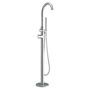 Toledo Polished Chrome Thermostatic Floor Standing Bath Shower Mixer Tap