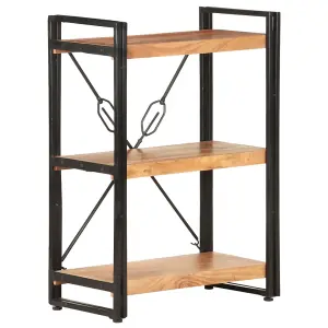 Berkfield 3-Tier Bookcase 60x30x80 cm Solid Acacia Wood