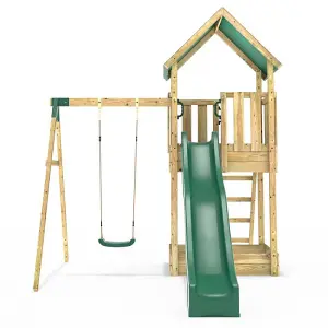 Rebo Modular Wooden Climbing Frame Adventure Playset - Swing Wychwood