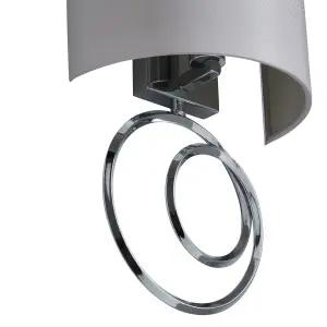 Inlight Hercule Swirl Chrome effect Wired LED Wall light