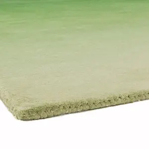 Green Wool Handmade Luxurious Modern Plain Rug For Living Room and Bedroom-120cm X 170cm