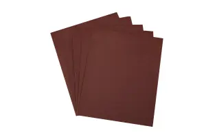 Aluminium oxide Assorted Hand sanding sheets for Fillers, paints & wood, Pack of 5