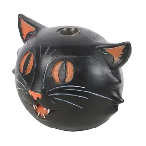 Something Different Feline Frights Cat Backflow Incense Burner Black (One Size)