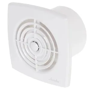 Bathroom White Extractor Fan 100mm with Timer and Humidity Sensor