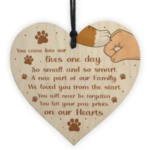 Memorial Gift For Dog Cat Lover Memorial Pet Sign Keepsake Gift For Family Wood Heart