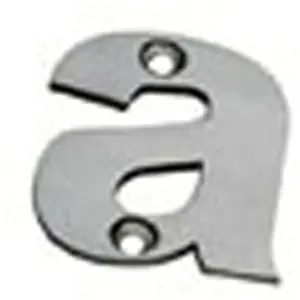 Satin Steel Door Letter A - 80mm Height 5mm Depth Front Door Letter Plaque