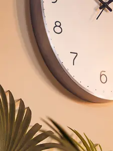 Interiors By Premier Oval Wall Clock With Silver Finish, Durable Construction Wall Clock For Kitchen, Elegant Clock For Outdoor