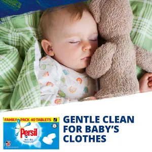 Persil Non Bio Tablet Laundry Detergent, 20 Washes, 1.2kg, 2Pk