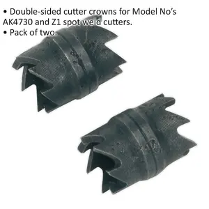 2 Pack of 10mm Spot Weld Cutting Crown Drill Bits for Mini Joint Removal