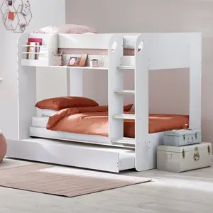 Anguiano Single (3') Standard Bunk Bed with Trundle White