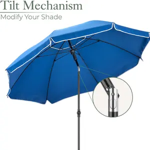 Portable Beach Parasol Tilting - Blue