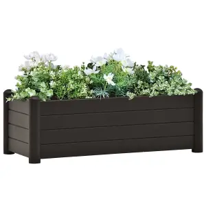 Berkfield Garden Raised Bed PP Anthracite 100x43x35 cm