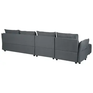 Corner Sofa TOMRA Graphite Grey Fabric Right Hand