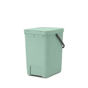 Brabantia Sort & Go Standard Jade Green Plastic Recycling bin - 25L Freestanding