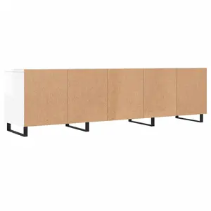 Berkfield TV Cabinet High Gloss White 150x30x44.5 cm Engineered Wood