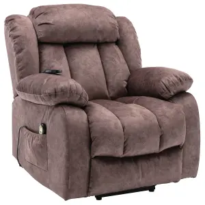 Fabric Massage Recliner Chair with Heat & Vibration for Elderly