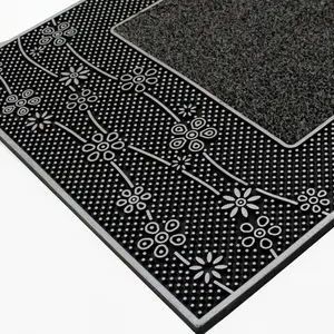  W45 x L75 cm Non-Slip Outdoor Door Mat Silver