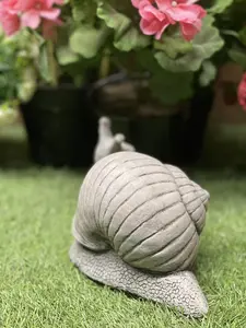 Small Stone Cast Snail Garden Ornament