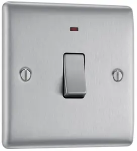 BG 20A Rocker Raised slim Control switch with LED indicator Matt