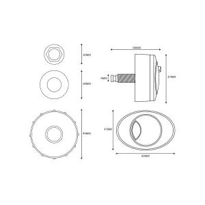 Bubly Bathrooms™ Back To Wall Toilet Rimless D Shape BTW Pan & Bottom Entry Dual Flush Concealed Cistern Set - Black Oval Plate