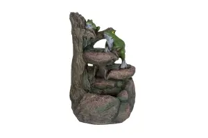 Easy Fountain Frog Pools Natural Self-contained solar water fountain  - L 24 cm x W 42 cm x H 48 cm