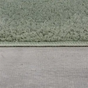 Dunelm Snuggle Washable Rug, Modern, Size: 120cm X 170cm (4ft X 5.5Ft), Green, Snuggle Sage