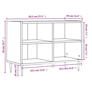 Berkfield TV Cabinet Smoked Oak 69.5x30x50 cm Engineered Wood