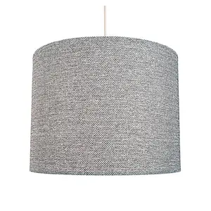 Modern and Chic Ash Grey Linen Fabric Small 8 Drum Lamp Shade 40w Maximum