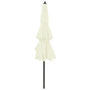 Berkfield 3-Tier Parasol with Aluminium Pole Sand 3 m