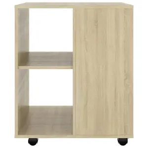 Berkfield Rolling Cabinet Sonoma Oak 60x53x72 cm Engineered Wood