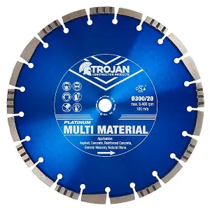 Trojan Platinum Multi-Material Diamond Blade 300mm/12" x 20