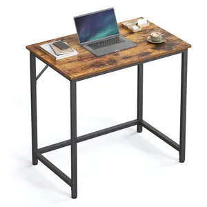 Jana Desk Rustic Brown/Black / 76cm H x 80cm W x 50cm D