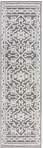 Dunelm Torres Global Washable Runner, Boho, Size: 60cm X 240cm (2ft X 8Ft), Torres Global Grey