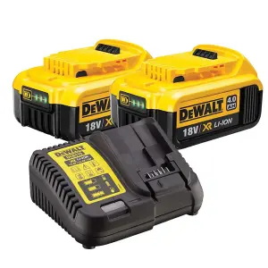 Dewalt DCB182 2 x 4.0ah 18v XR Lithium Ion Li-Ion Batteries with DCB115 Charger