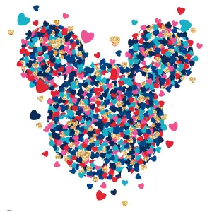 RoomMates Minnie Mouse Heart Confetti Giant Peel & Stick Wall Decals With Glitter