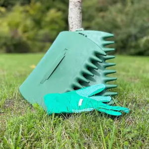 Garden Leaf Grabber Scoops & Gloves Set