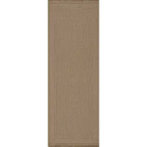 ESHA Machine Washable Jute Boho Runner Rug 79 x 220 cm