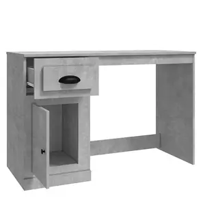 Berkfield Desk with Drawer Concrete Grey 115x50x75 cm Engineered Wood