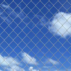 Berkfield Chain Link Fence with Posts Spike Galvanised Steel 25x1.5 m