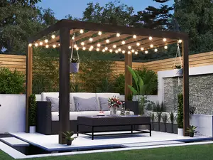 Dunster House Wooden Pergola Kit 3m x 2.5m Garden Plant Frame Patio Pressure Treated Terracube