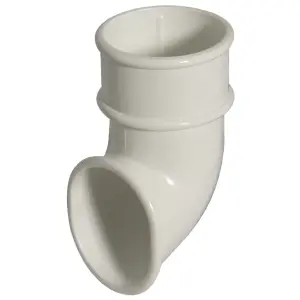 FloPlast Miniflo White Round Gutter shoe (Dia)50mm