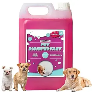 2x Bubble Gum 5L Powerful Concentrated Disinfectant Breaks Down Unwanted Odours Linen Fresh Fragrance